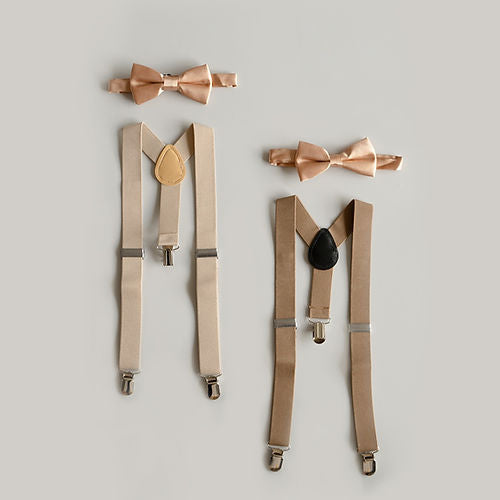 Set Tirantas + Corbatín Beige