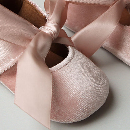 Corsage Satin Baby Shoes