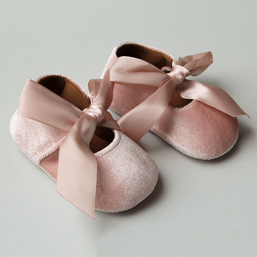 Corsage Satin Baby Shoes