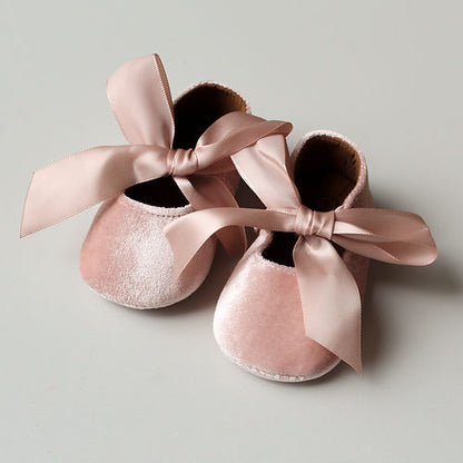 Corsage Satin Baby Shoes