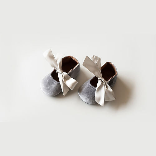 Corsage Satin Baby Shoes