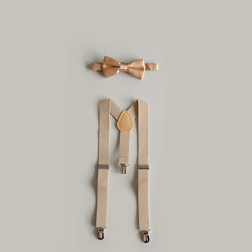 Set Tirantas + Corbatín Beige